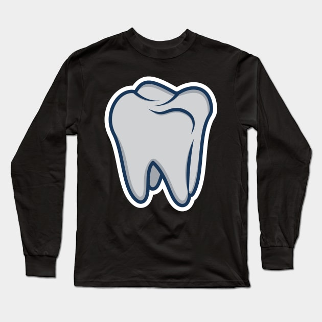 Tooth vector icon illustration. Healthcare and medical objects icon design concept. Dentist tooth object logo design. Long Sleeve T-Shirt by AlviStudio